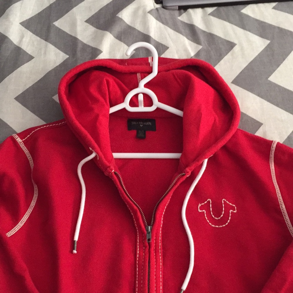 Red True Religion hoodie